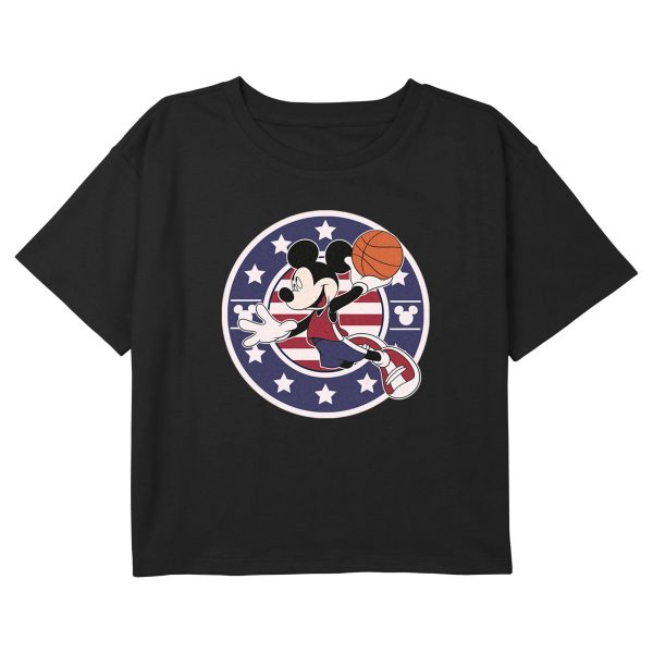 Girl_s Mickey & Friends Americana Basketball Dunk T-Shirt