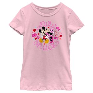 Girl_s Mickey & Friends Aww Shucks Minnie Kiss T-Shirt
