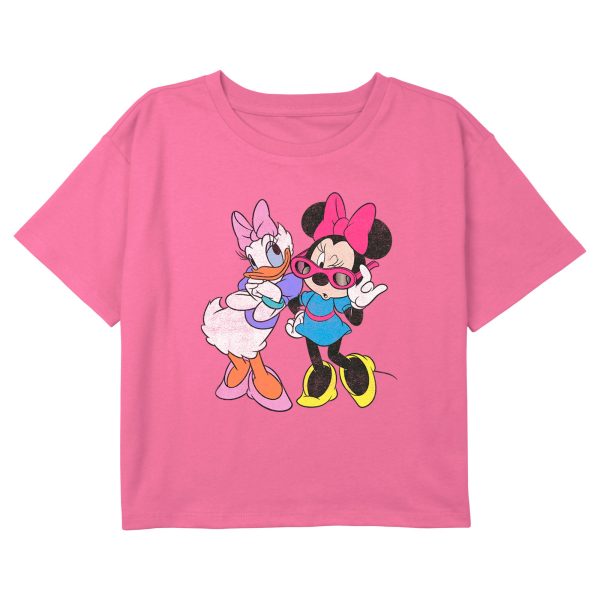 Girl_s Mickey & Friends Daisy Duck and Minnie Mouse Sunglasses T-Shirt