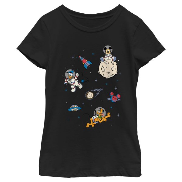 Girl_s Mickey & Friends Donald and Pluto Astronauts T-Shirt