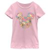 Girl_s Mickey & Friends Flowers and Butterflies Ears T-Shirt