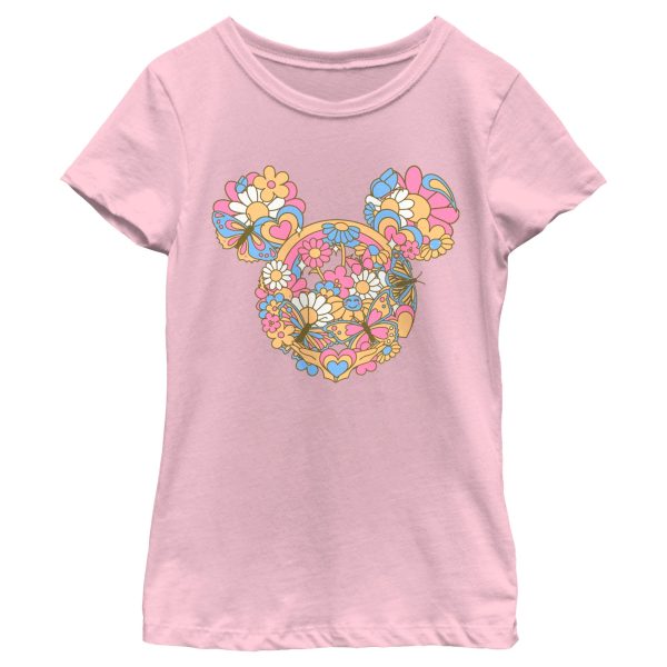 Girl_s Mickey & Friends Flowers and Butterflies Ears T-Shirt