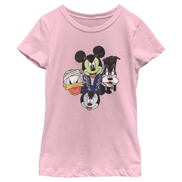 Girl_s Mickey & Friends Halloween Group Faces T-Shirt