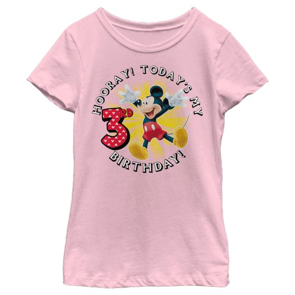 Girl_s Mickey & Friends Hooray It_s My 3rd Birthday T-Shirt