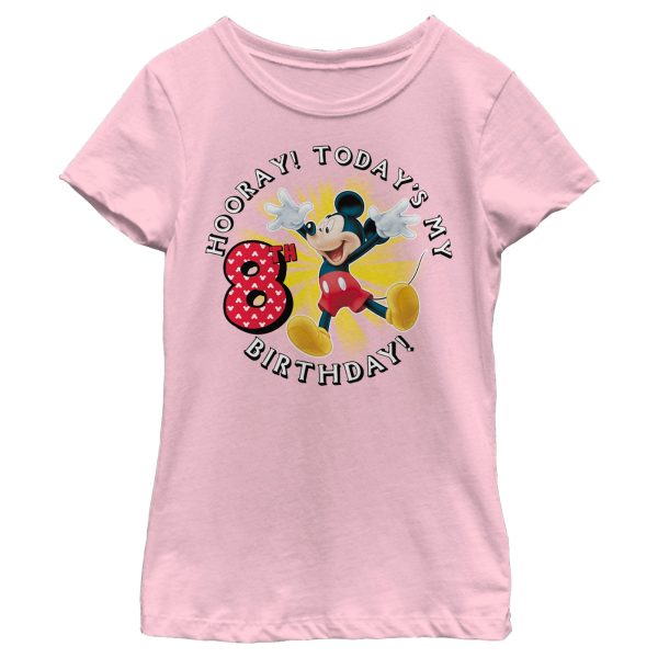 Girl_s Mickey & Friends Hooray It_s My 8th Birthday T-Shirt