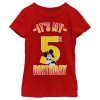 Girl_s Mickey & Friends It_s My 5th Birthday T-Shirt
