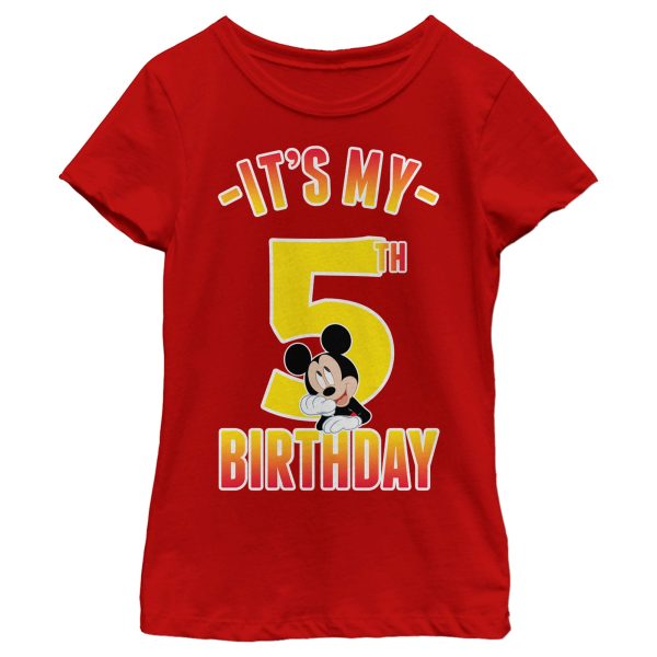 Girl_s Mickey & Friends It_s My 5th Birthday T-Shirt