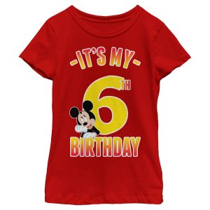 Girl_s Mickey & Friends It_s My 6th Birthday T-Shirt