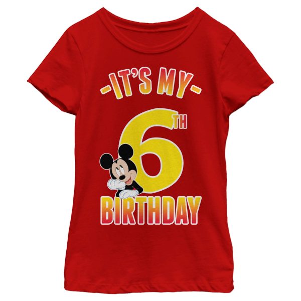 Girl_s Mickey & Friends It_s My 6th Birthday T-Shirt