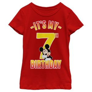 Girl_s Mickey & Friends It_s My 7th Birthday T-Shirt