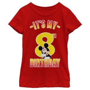 Girl_s Mickey & Friends It_s My 8th Birthday T-Shirt