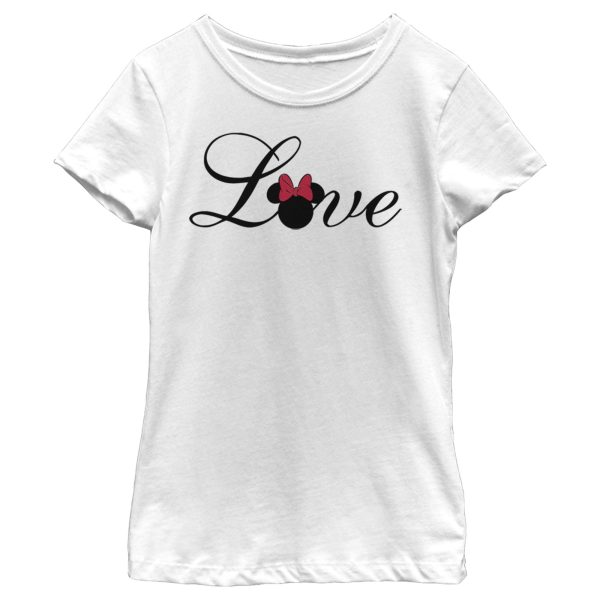 Girl_s Mickey & Friends Minnie Mouse Love T-Shirt