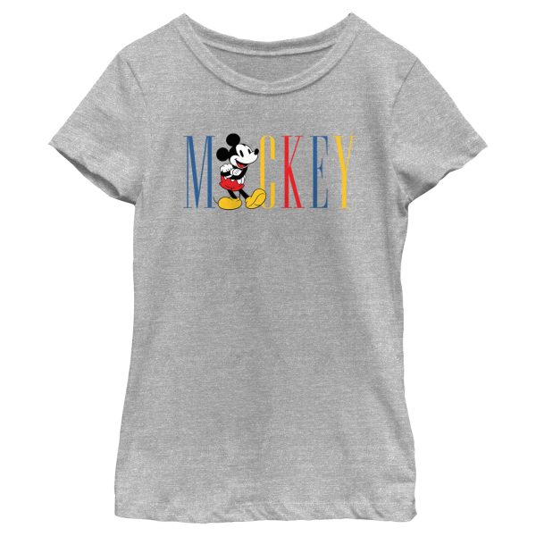 Girl_s Mickey & Friends Primary Colors Name T-Shirt