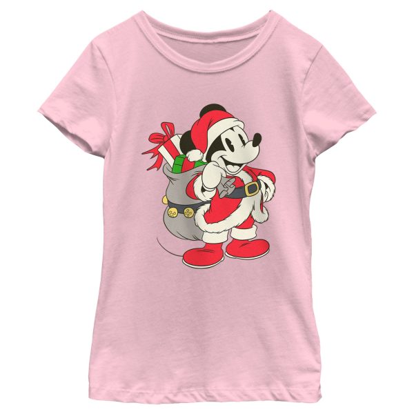 Girl_s Mickey & Friends Retro Santa Suit T-Shirt