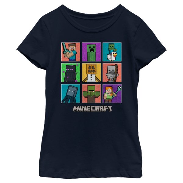 Girl_s Minecraft Character Boxes T-Shirt