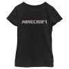 Girl_s Minecraft Classic Logo Black T-Shirt