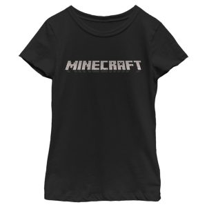 Girl_s Minecraft Classic Logo Black T-Shirt