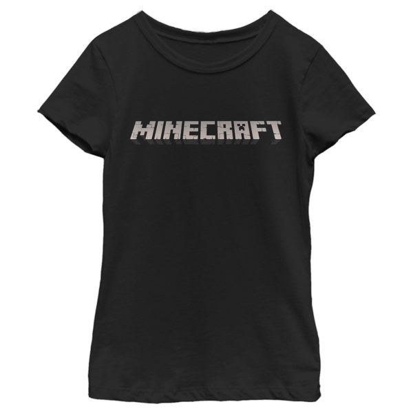 Girl_s Minecraft Classic Logo Black T-Shirt