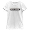 Girl_s Minecraft Classic Logo White T-Shirt