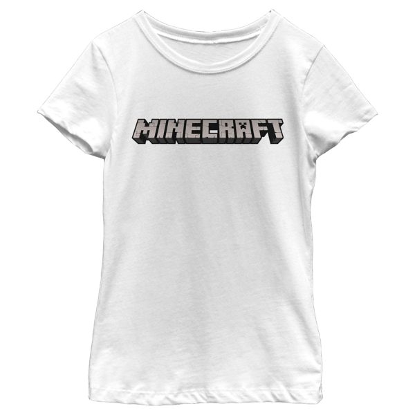 Girl_s Minecraft Classic Logo White T-Shirt