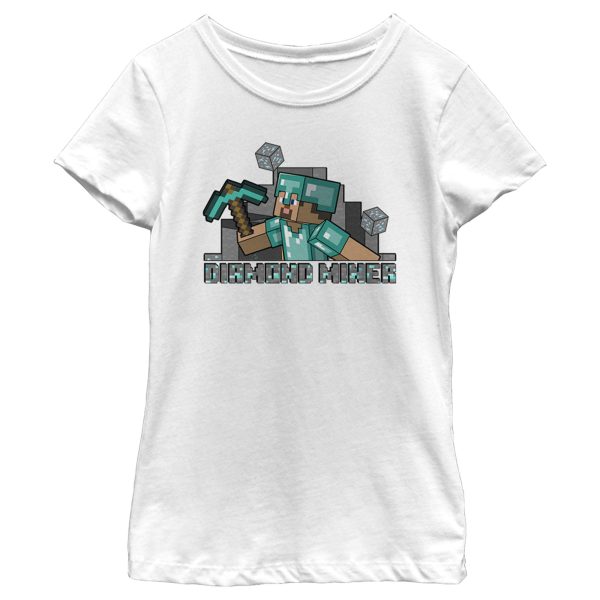 Girl_s Minecraft Diamond Miner T-Shirt