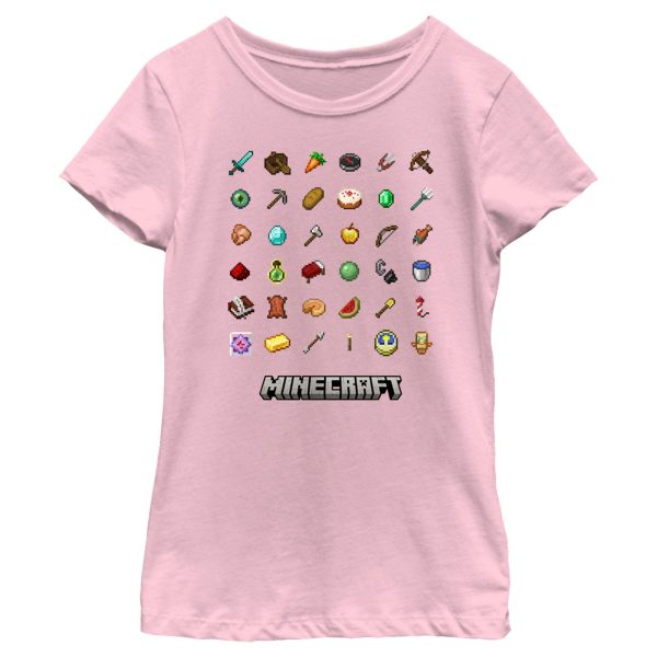 Girl_s Minecraft Item Collection T-Shirt