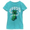 Girl_s Minecraft SSSS Creeper T-Shirt