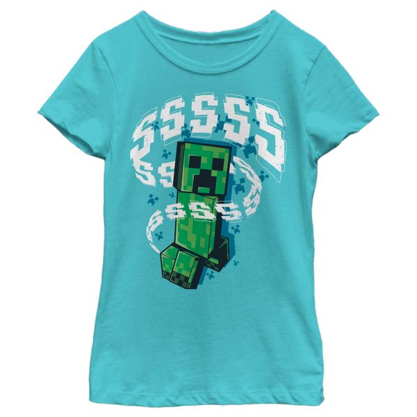 Girl_s Minecraft SSSS Creeper T-Shirt