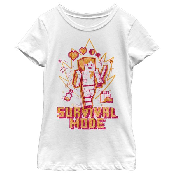 Girl_s Minecraft Survival Mode Sketch T-Shirt