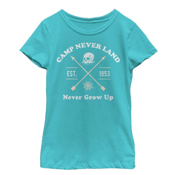 Girl_s Peter Pan Camp Neverland Est. 1953 T-Shirt