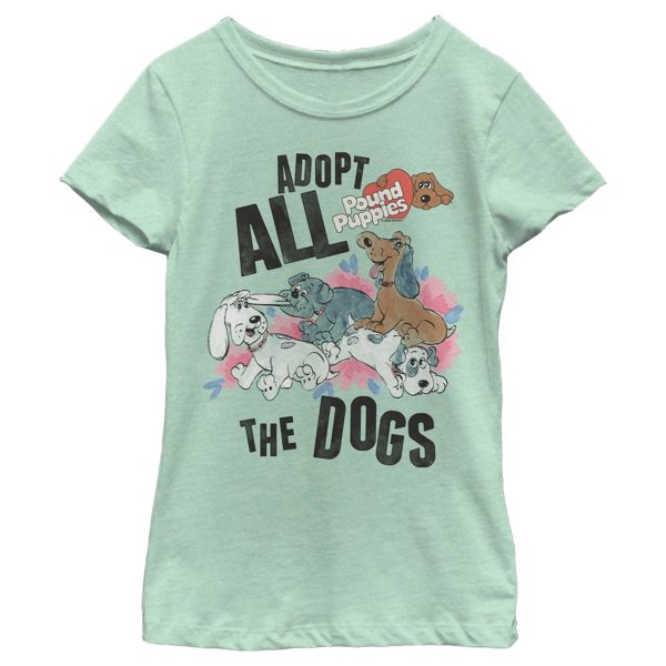 Girl_s Pound Puppies Adopt All the Dogs T-Shirt