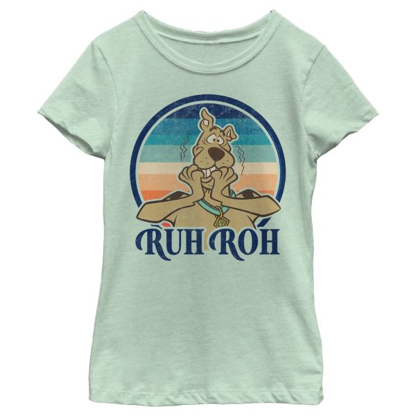 Girl_s Scooby Doo Ruh Roh Retro Circle T-Shirt