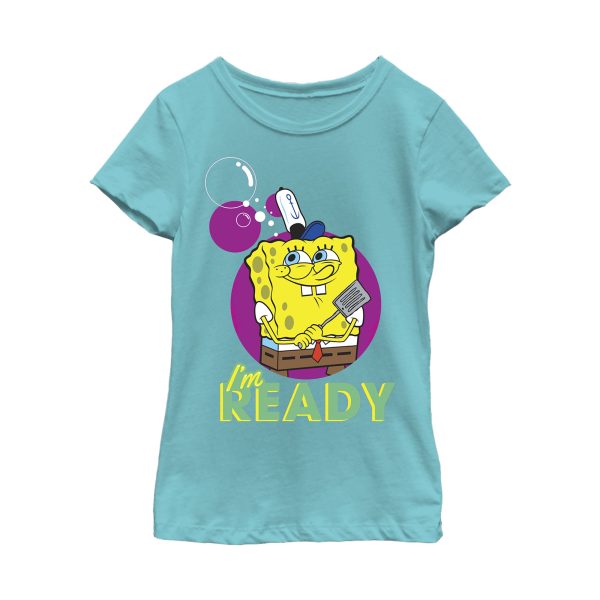 Girl_s SpongeBob SquarePants I_m Ready Burger Chef T-Shirt