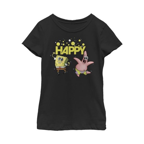 Girl_s SpongeBob SquarePants Puppy-Eyed Happiness T-Shirt