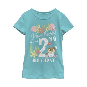 Girl_s SpongeBob SquarePants Sandy 2nd Birthday T-Shirt
