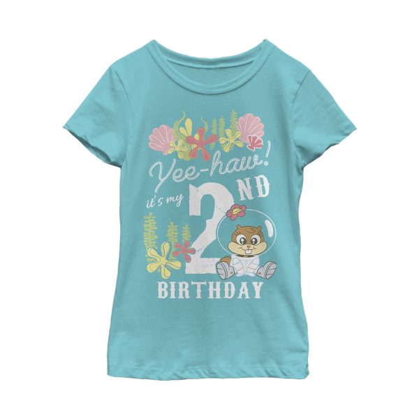 Girl_s SpongeBob SquarePants Sandy 2nd Birthday T-Shirt