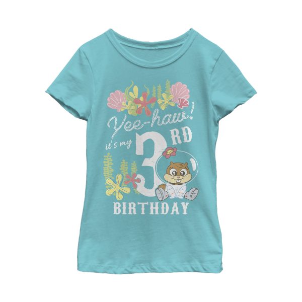 Girl_s SpongeBob SquarePants Sandy 3rd Birthday T-Shirt