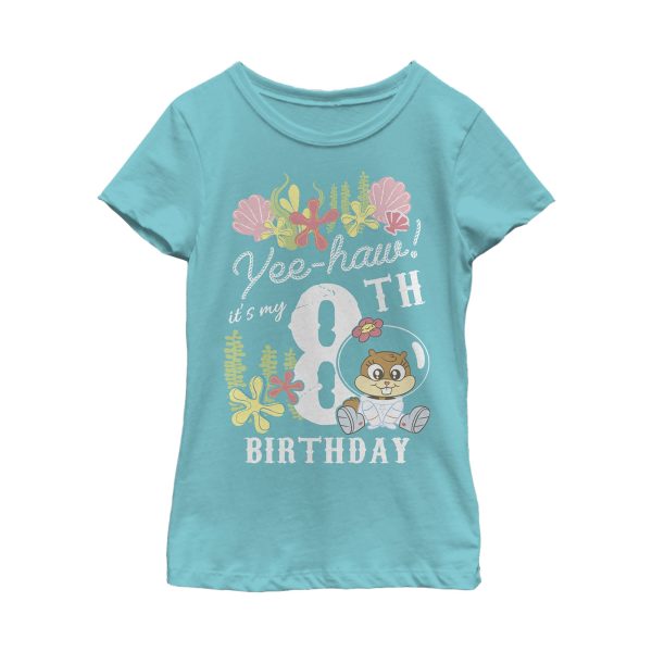 Girl_s SpongeBob SquarePants Sandy 8th Birthday T-Shirt