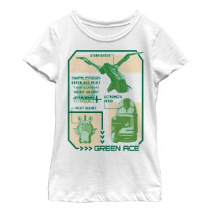Girl_s Star Wars Resistance Ace Schematic Detail T-Shirt