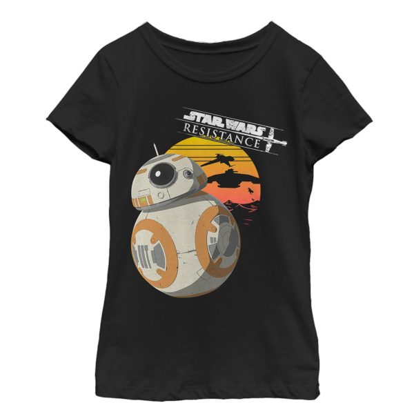 Girl_s Star Wars Resistance BB-8 Sunset T-Shirt