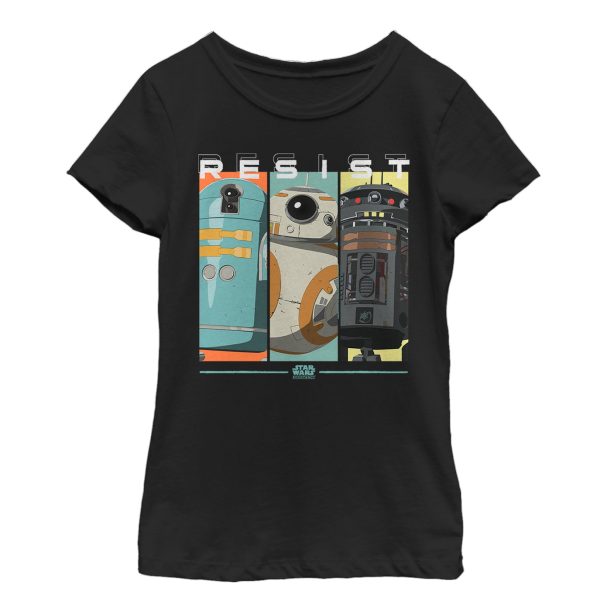 Girl_s Star Wars Resistance Droids Resist Panel T-Shirt