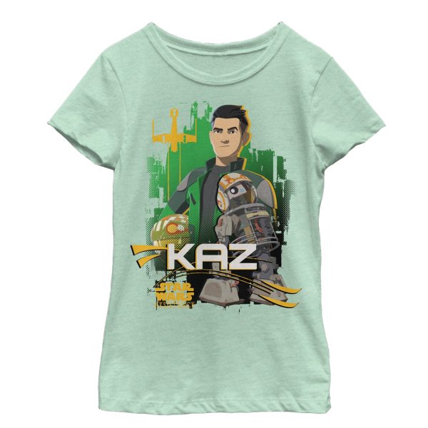 Girl_s Star Wars Resistance Kaz & Bucket T-Shirt