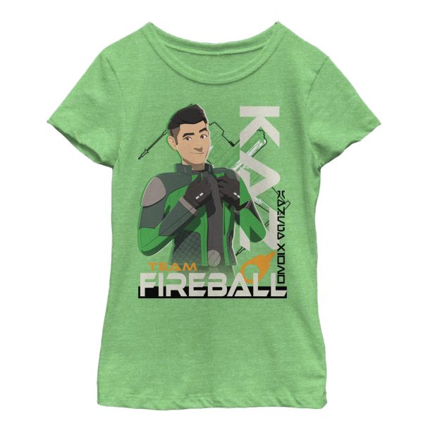 Girl_s Star Wars Resistance Kaz Team Fireball T-Shirt