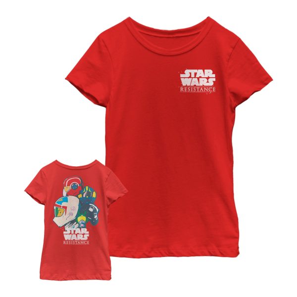 Girl_s Star Wars Resistance Pilot Helmet Collage T-Shirt