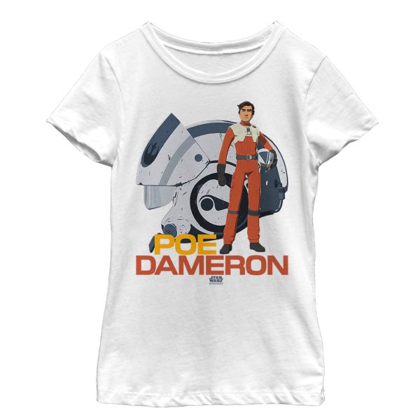 Girl_s Star Wars Resistance Poe Dameron Helmet T-Shirt