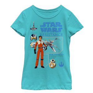 Girl_s Star Wars Resistance Poe Profile T-Shirt