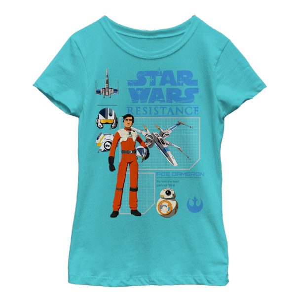 Girl_s Star Wars Resistance Poe Profile T-Shirt