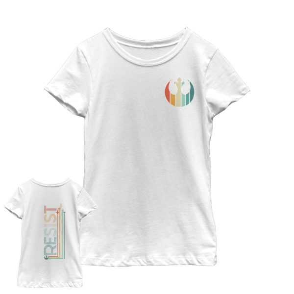 Girl_s Star Wars Resistance Rainbow Rebel Symbol T-Shirt