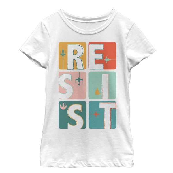 Girl_s Star Wars Resistance Resist Blocks T-Shirt