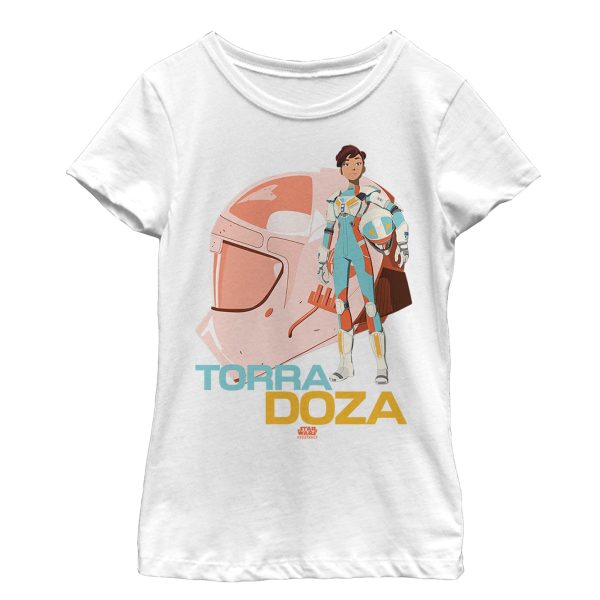 Girl_s Star Wars Resistance Torra Doza Helmet T-Shirt